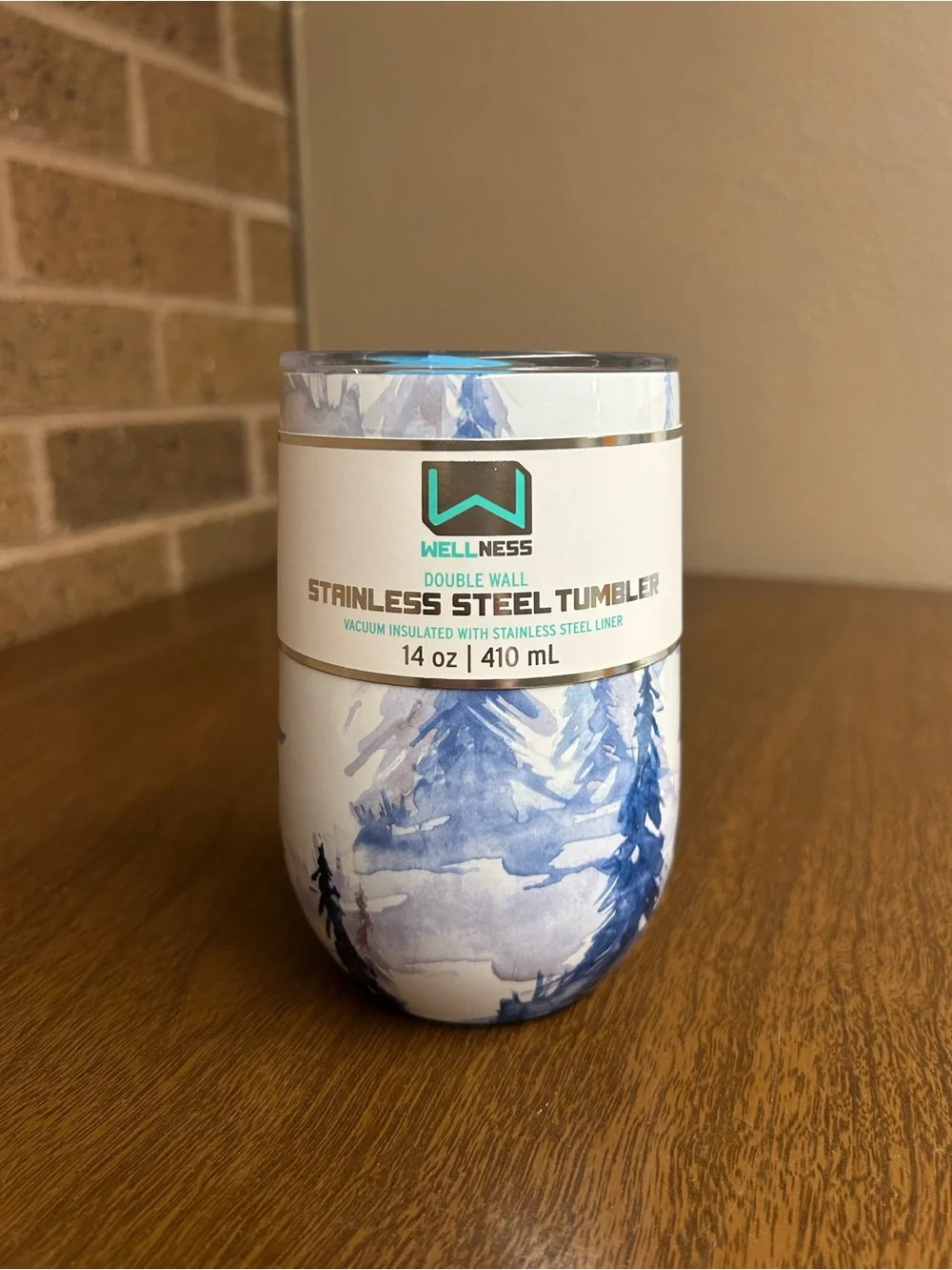 Wellness Blue Watercolor Stainless Steel Tumbler - 14 oz
